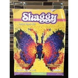 Shaggy Latch Hook Kit Caron Butterfly SGY006 Brand New crafting kit